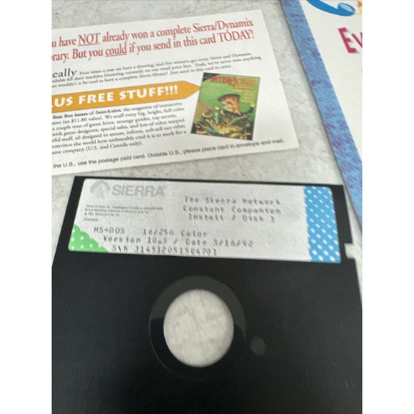 VTG Sierra Network Constant Companion DOS Computer Software 5.25" Floppy Manual - Picture 6 of 10